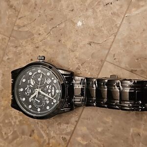 Mens new black wove watch